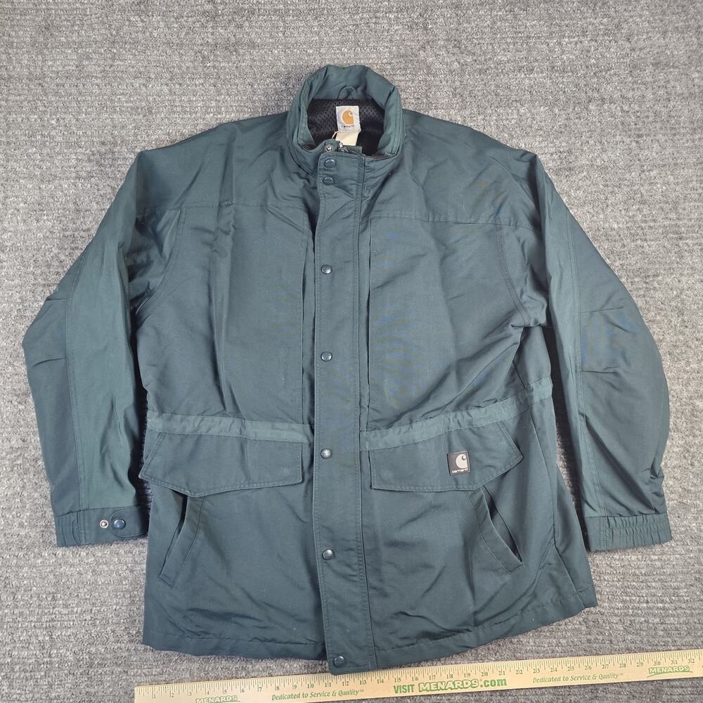 Vintage Carhartt Men's Chore Coat C08 Hunter Green Insulated EXCELLENT Size XL